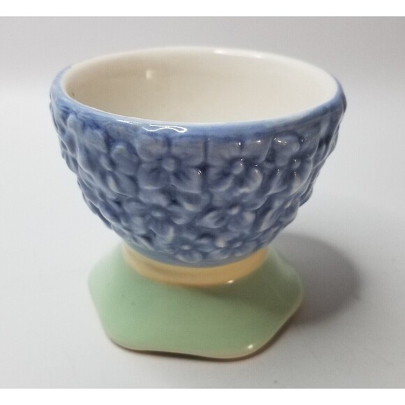 Pfaltzgraff Summer Breeze Ceramic Votive Candle Holder Blue Floral Cottage Decor - Picture 1 of 4